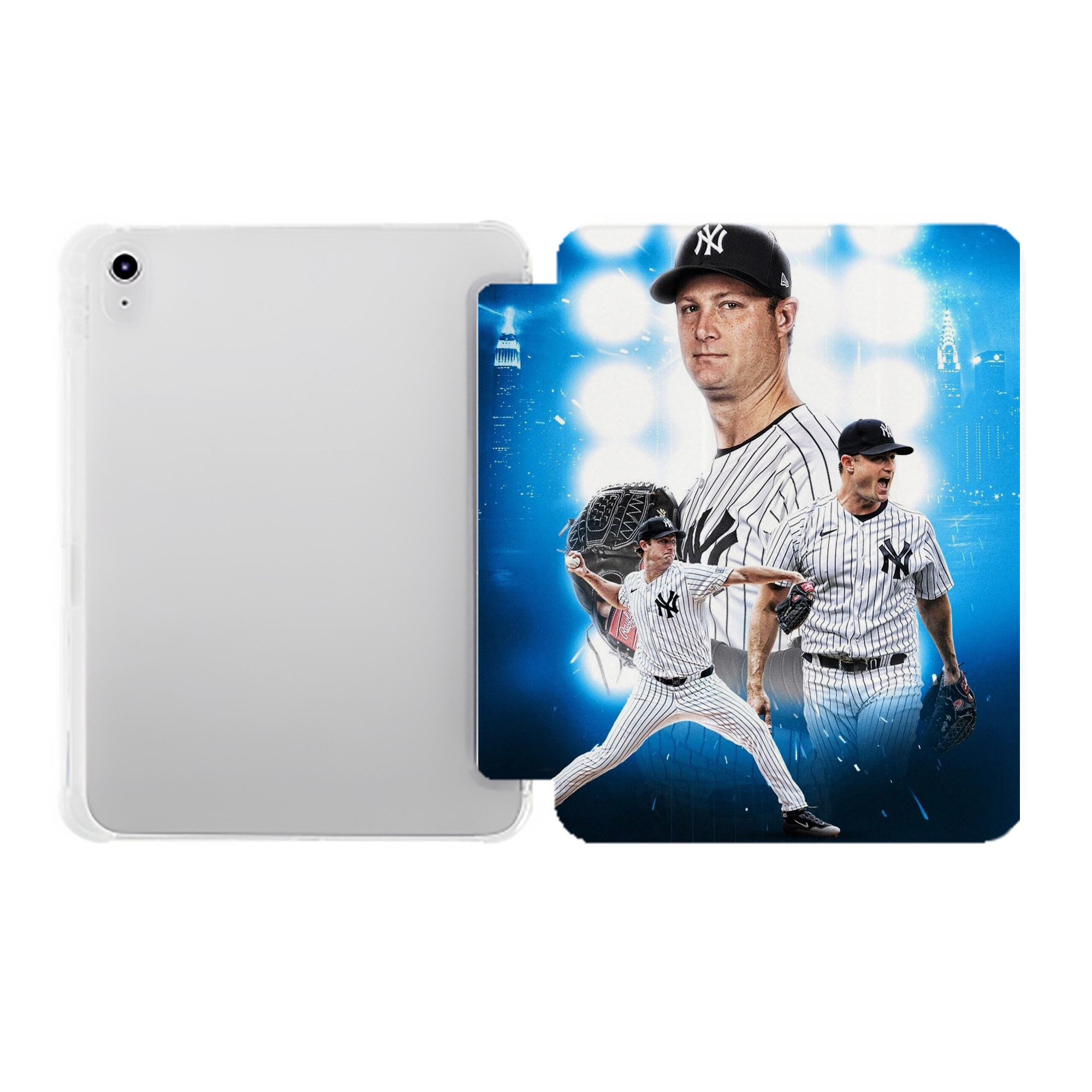 Gerrit Cole 7 Premium Tri-Fold PU Leather & Silicone IPad Case With Pencil Slot – Fits 9.5,10.5,10.9 – Adjustable Stand, Slim, Protective